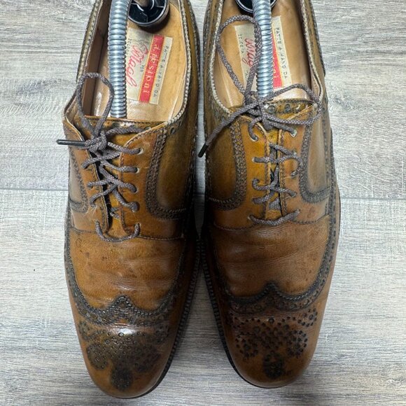 Bruno Magli Brown Leather Wingtip Oxfords Men's Size EU 42 - Picture 2 of 6